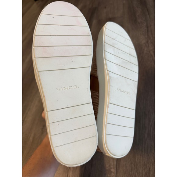 Vince Blair Slip On Sneakers Tan Woven Raffia Shoes Womens 8.5M EUR 38.5 - Picture 6 of 7